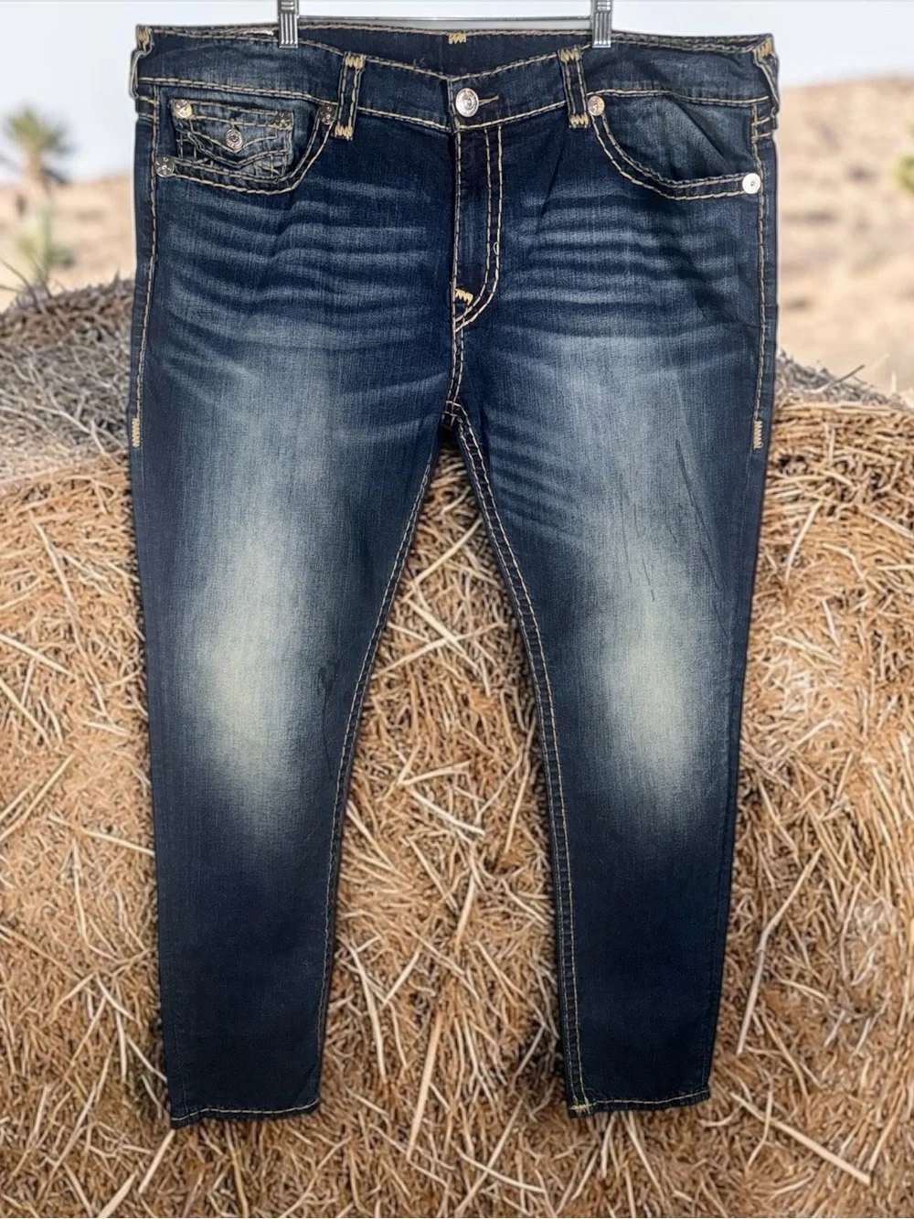 True Religion Men's Skinny Jeans in Faded Indigo